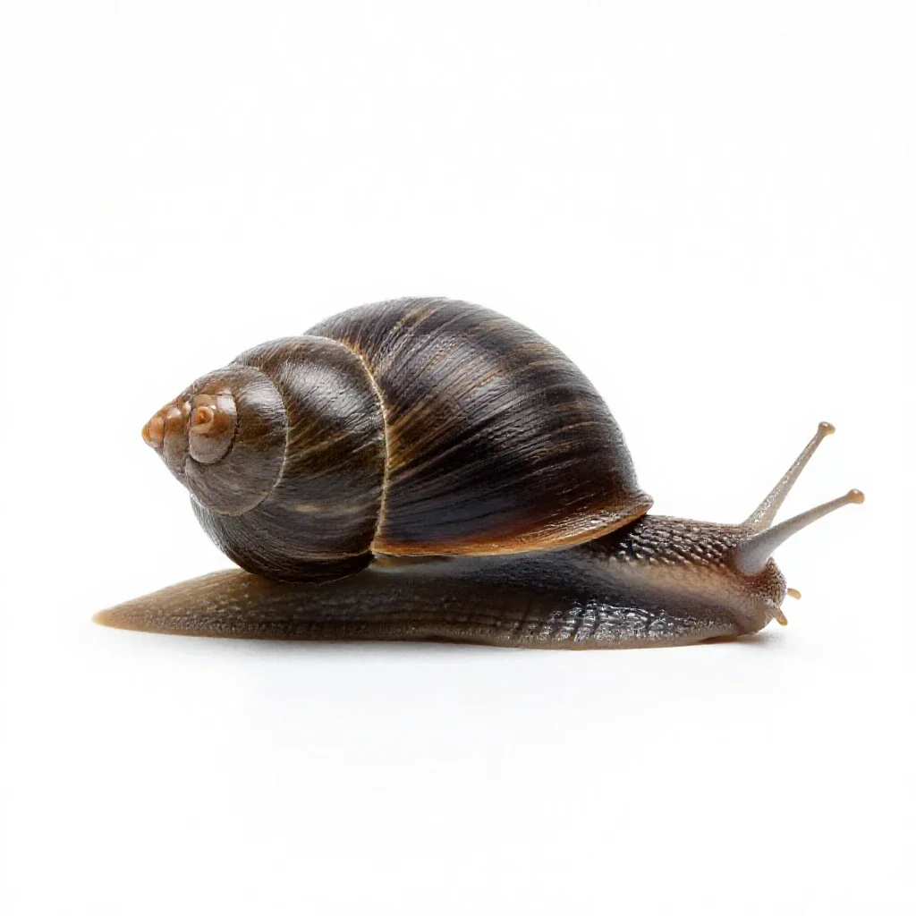 Garden snail isolated on a white background