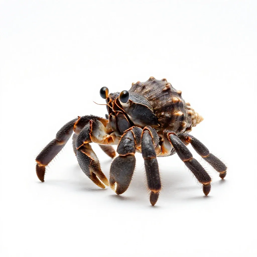 Hermit crab isolated on a white background