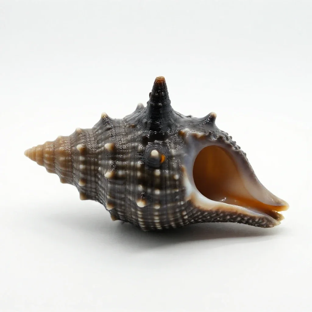 Keyhole limpet isolated on a white background