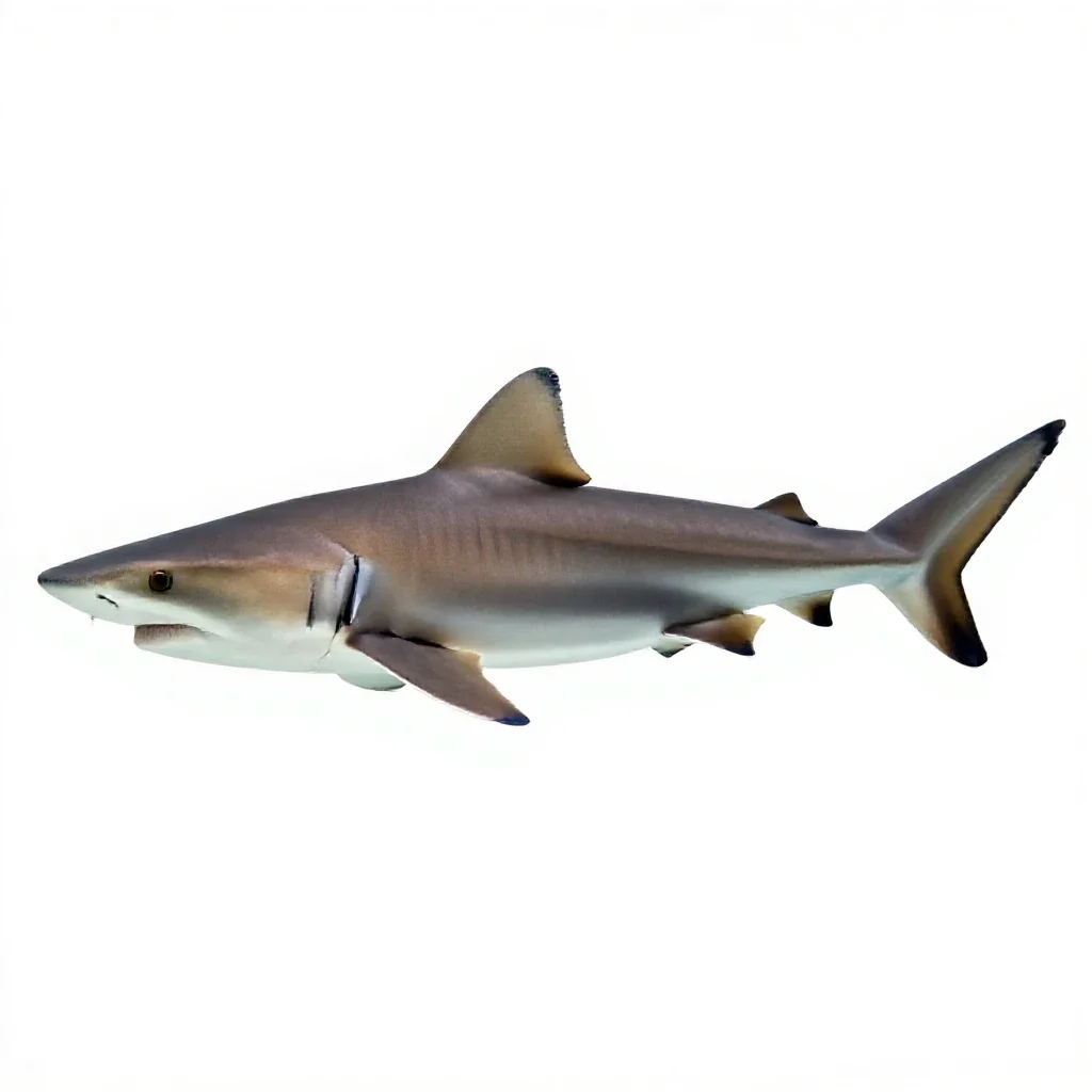 Lemon shark isolated on a white background