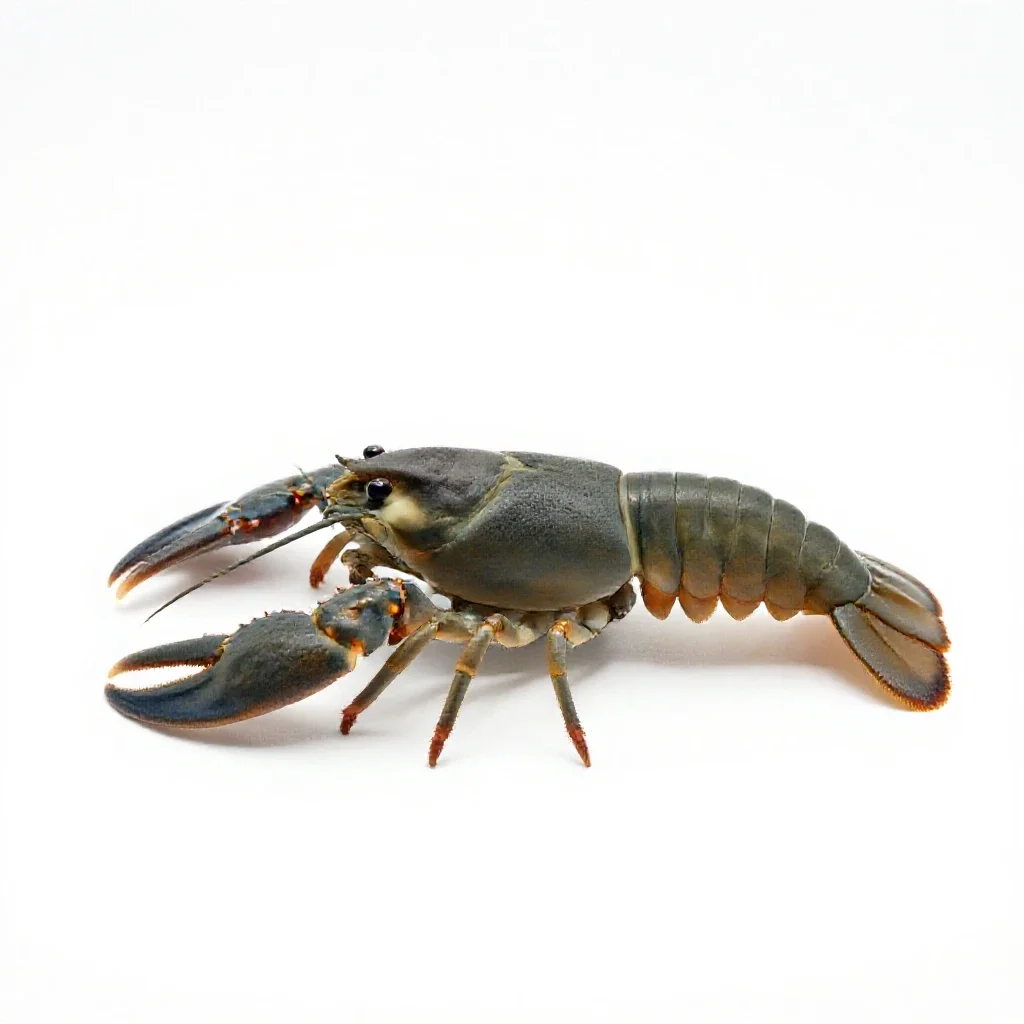 Malacostracan crustacean isolated on a white background