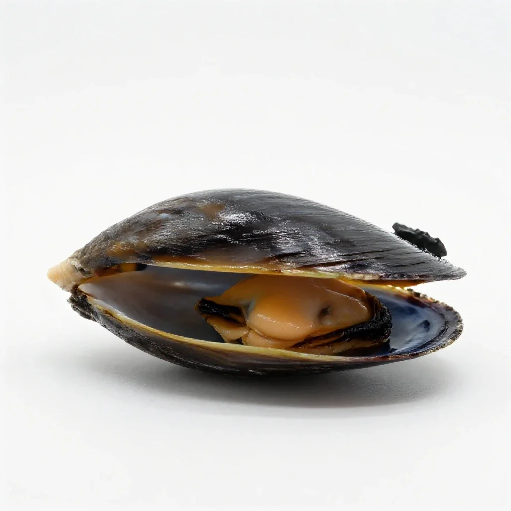 Marine mussel isolated on a white background