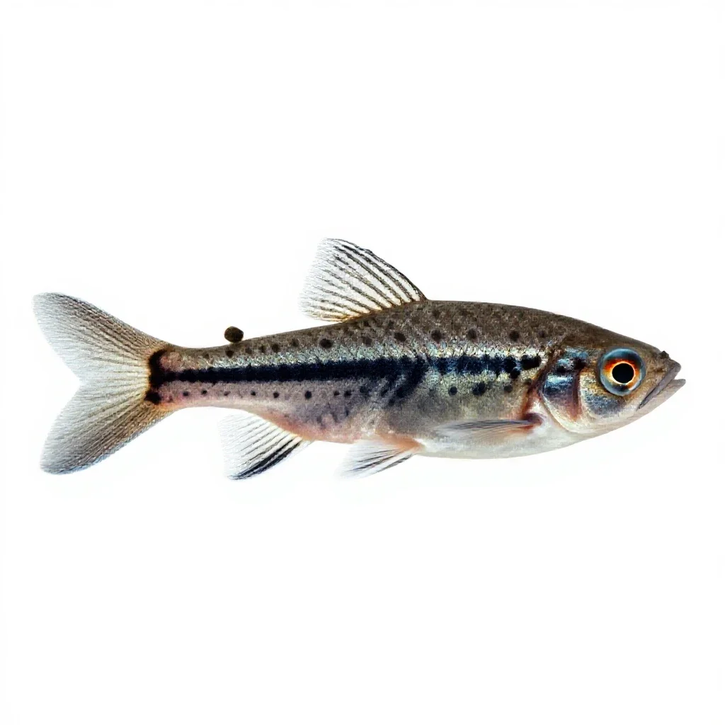 Mosquitofish isolated on a white background