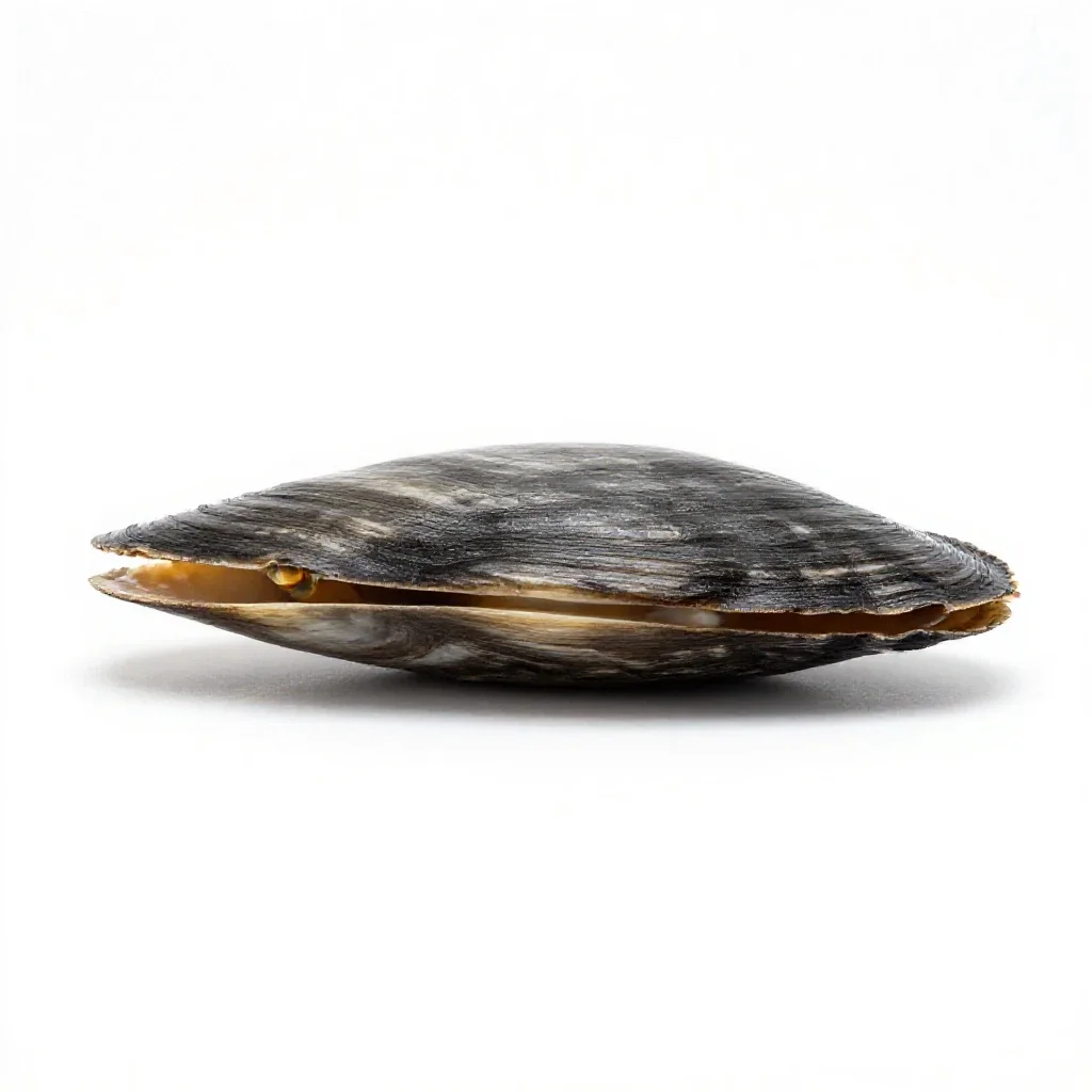 Razor clam isolated on a white background