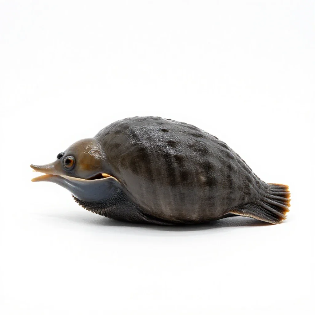 River limpet isolated on a white background
