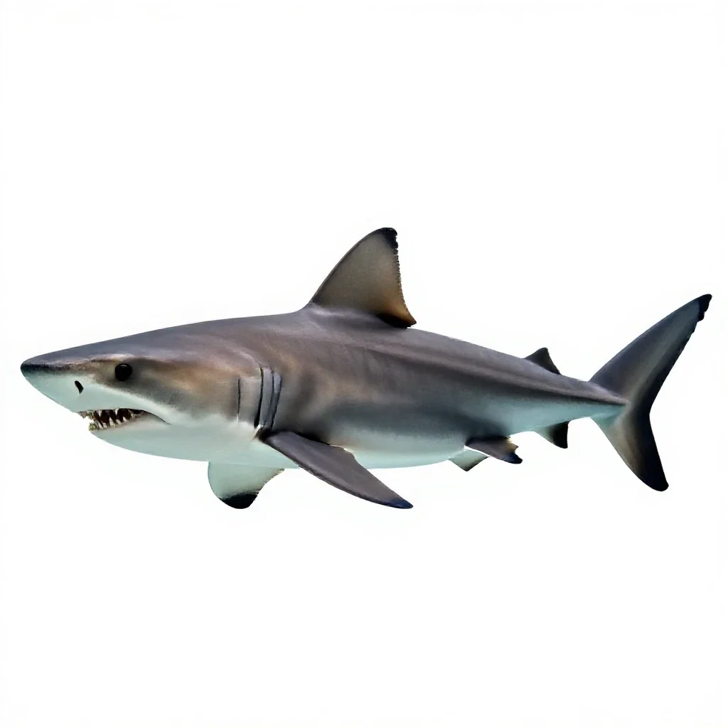 Sand tiger isolated on a white background