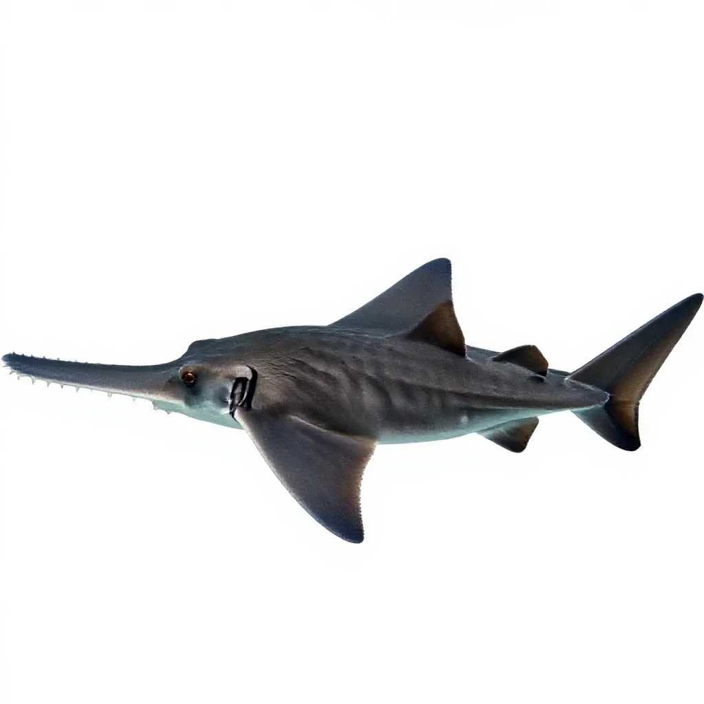 Sawfish isolated on a white background