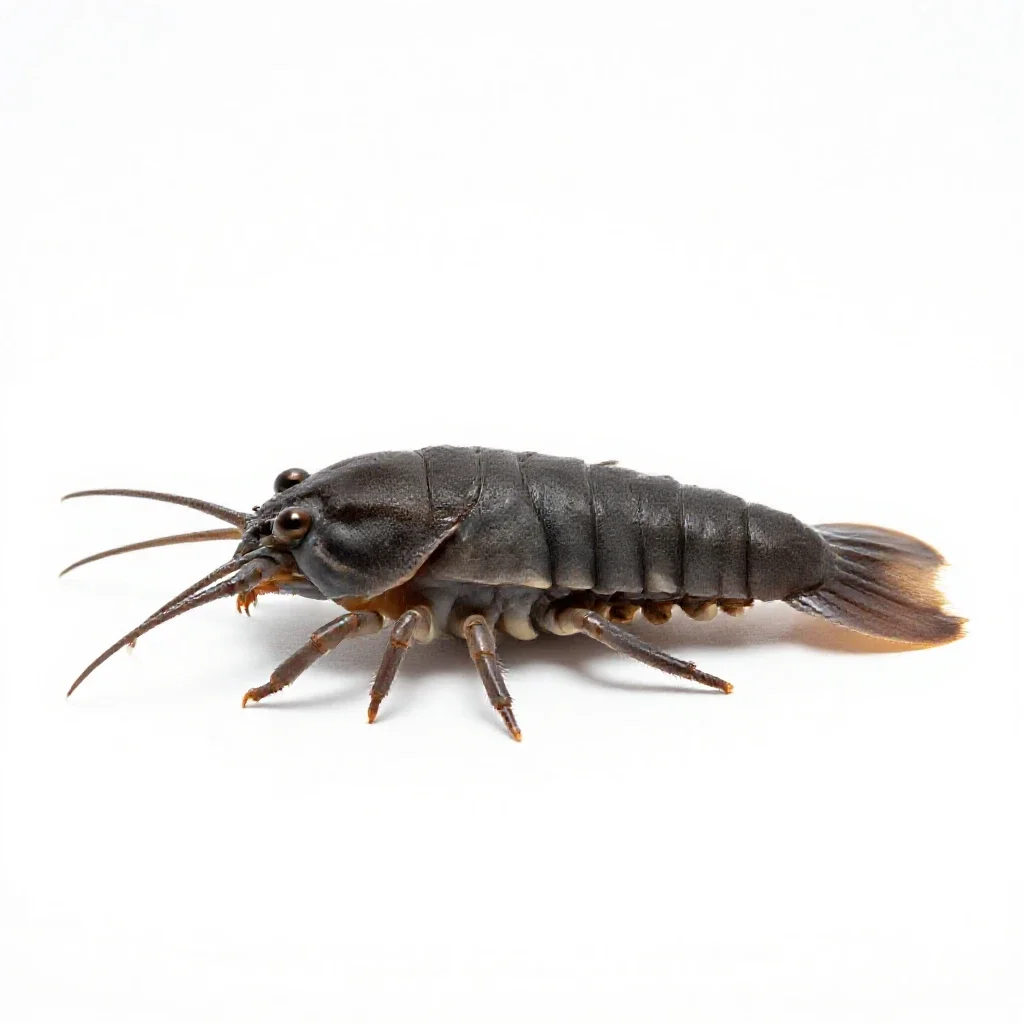 Sea louse isolated on a white background