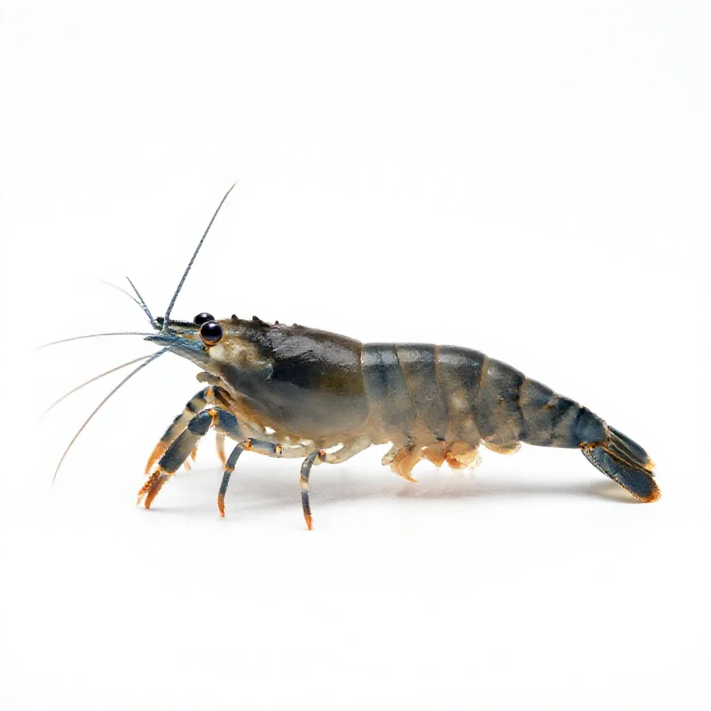 Seed shrimp isolated on a white background