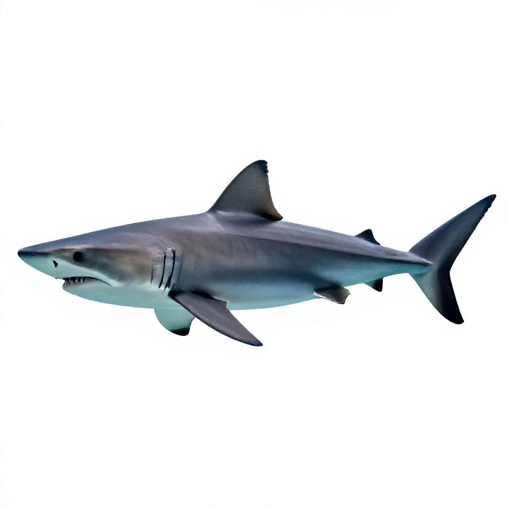 Shortfin mako isolated on a white background