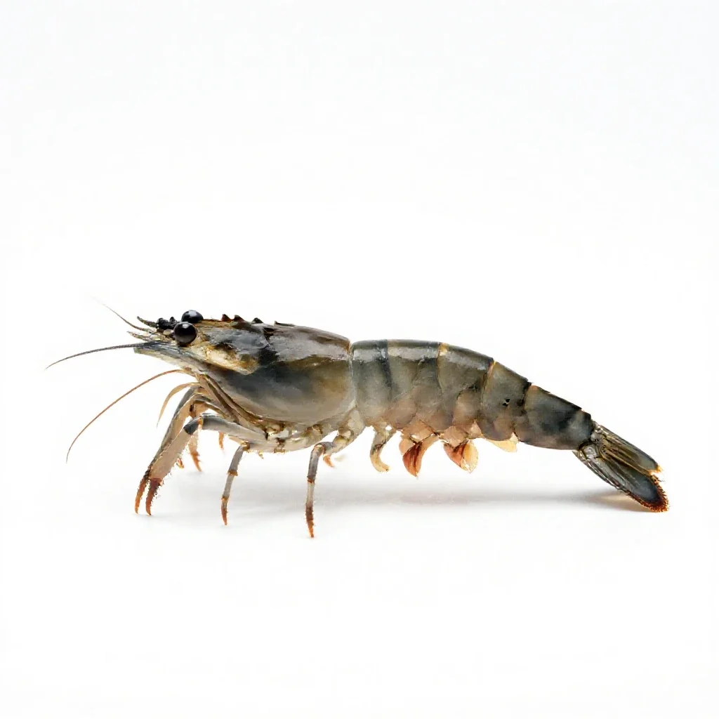 Skeleton shrimp isolated on a white background