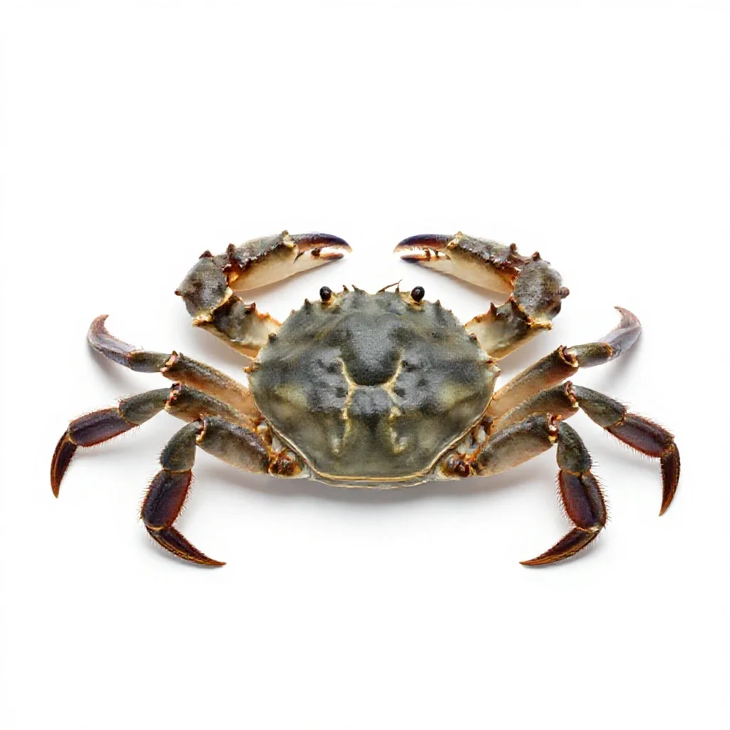 Soft-shell crab isolated on a white background