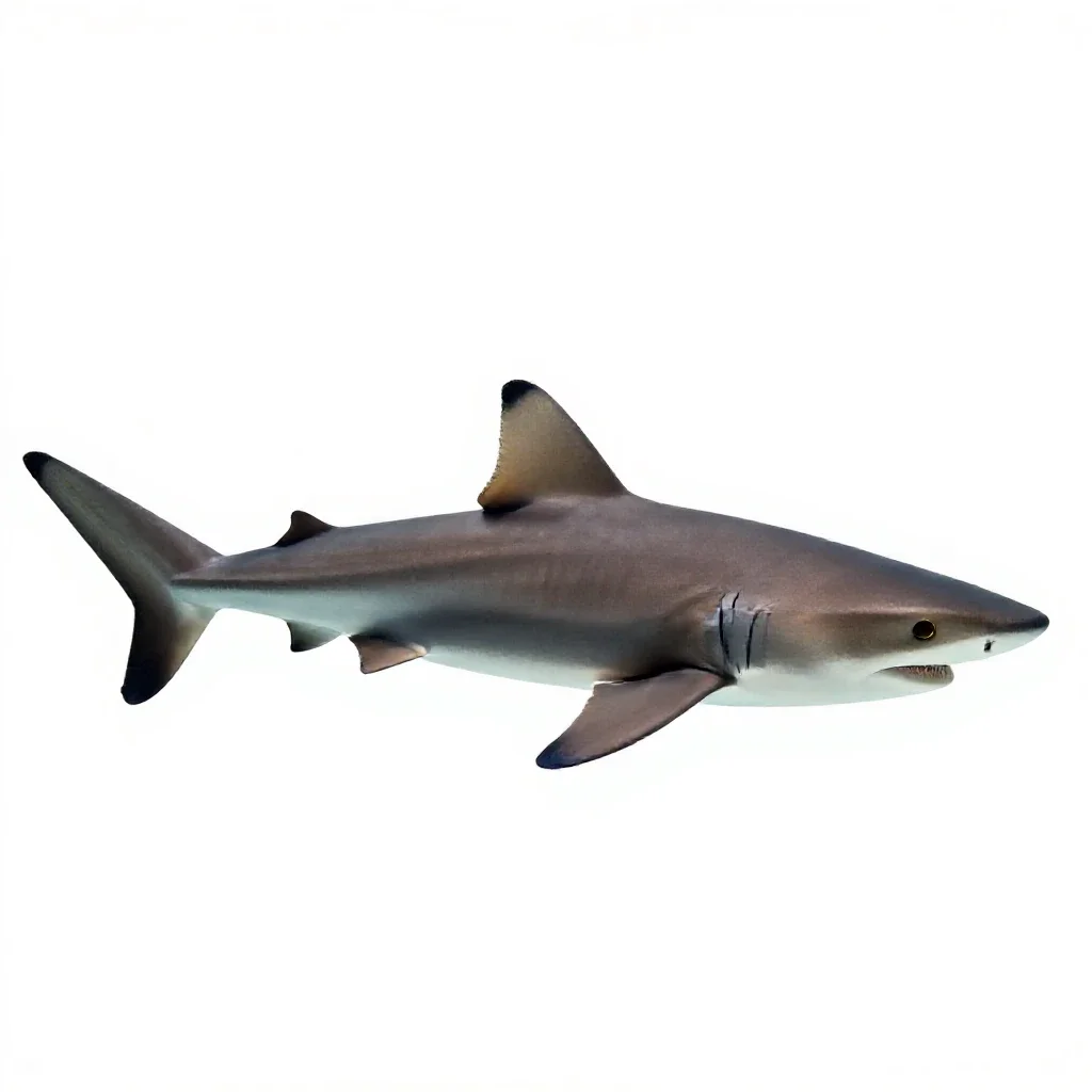 Soupfin shark isolated on a white background