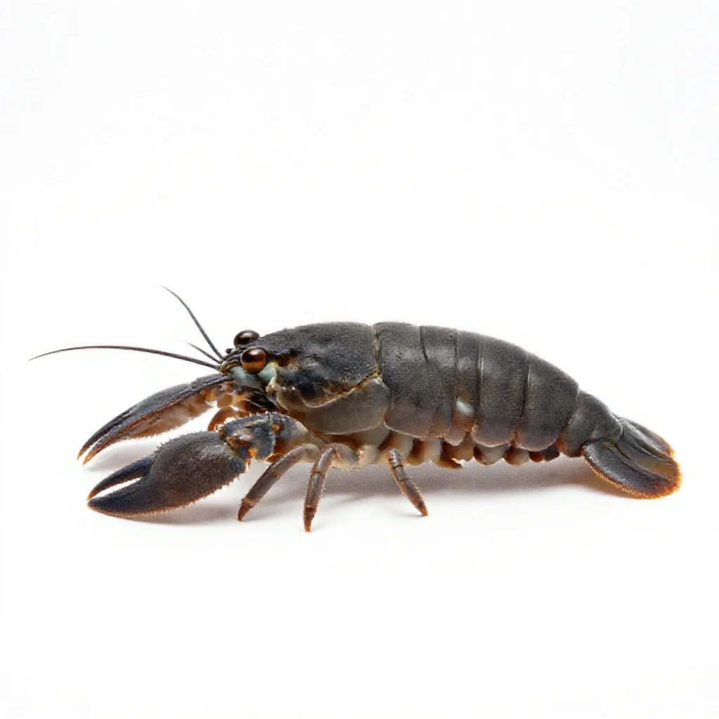 Stomatopod isolated on a white background