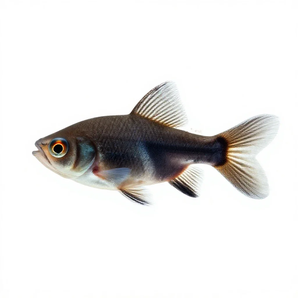 Striped killifish isolated on a white background