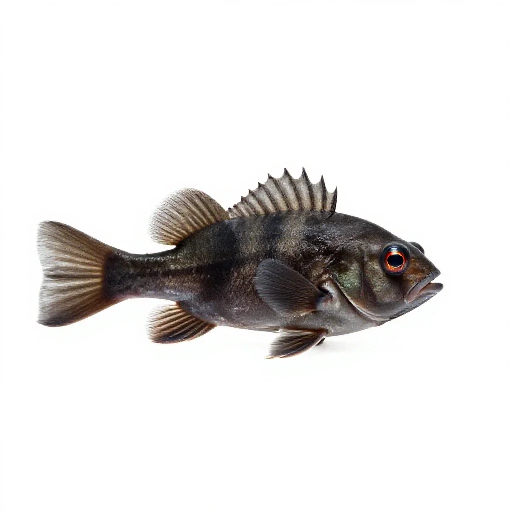 Ten-spined stickleback isolated on a white background