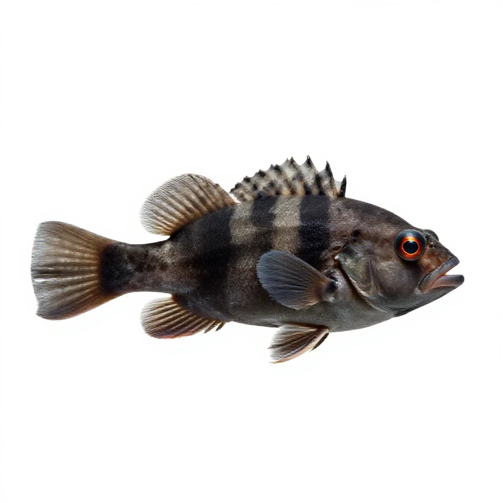 Three-spined stickleback isolated on a white background