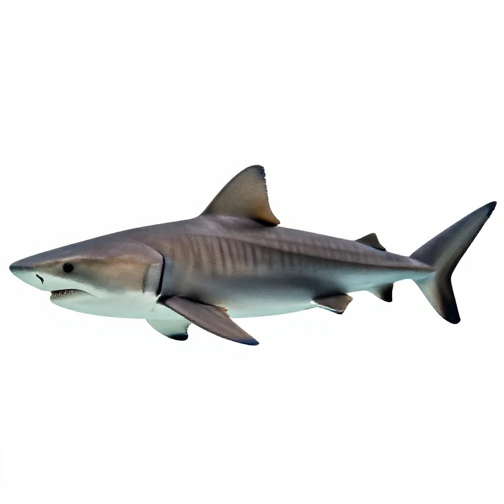 Tiger shark isolated on a white background