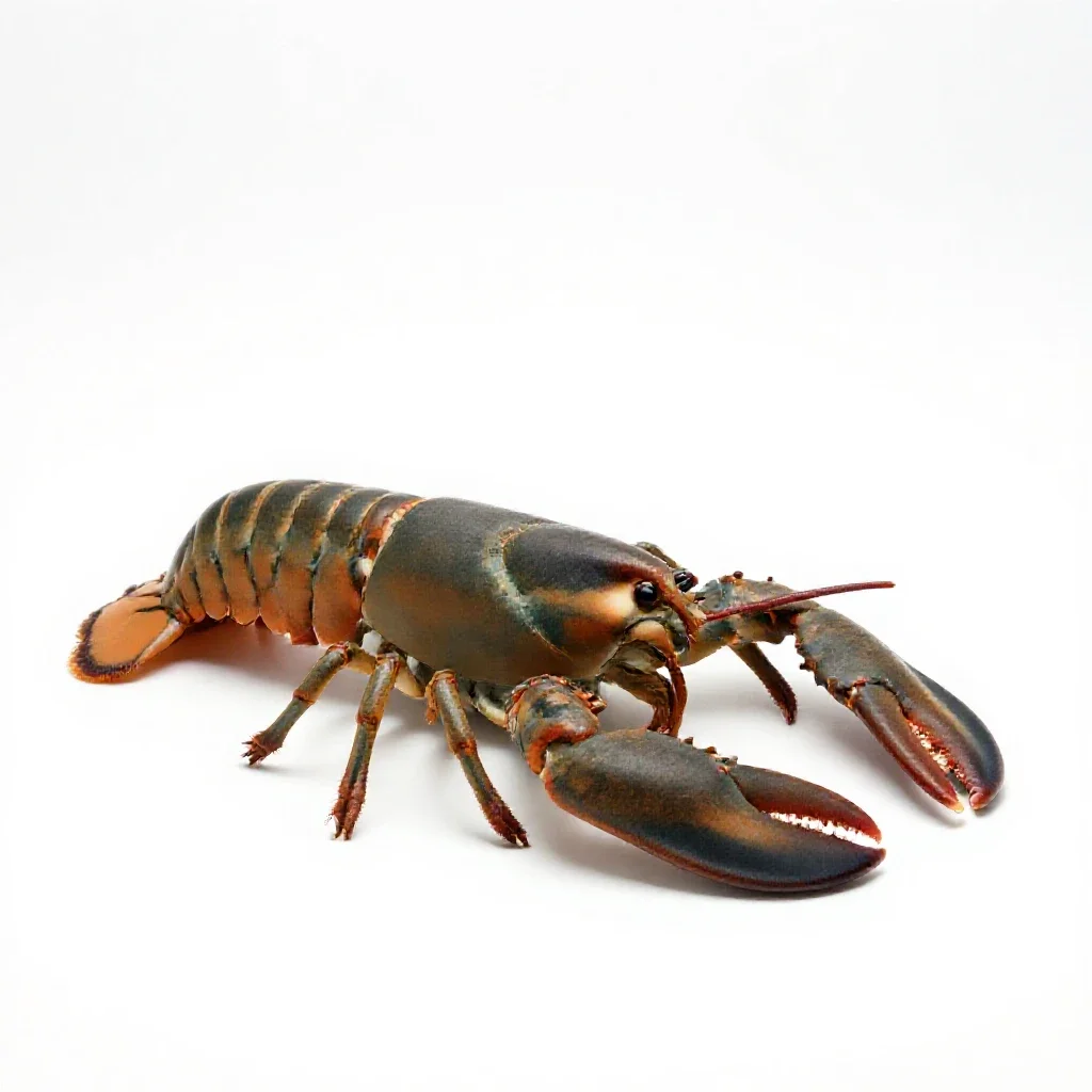 True lobster isolated on a white background