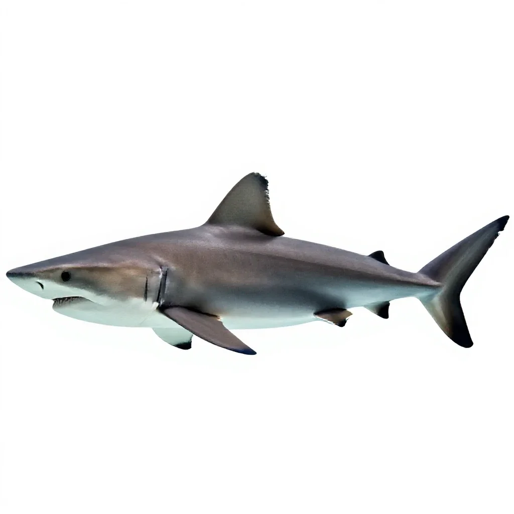 Whitetip shark isolated on a white background