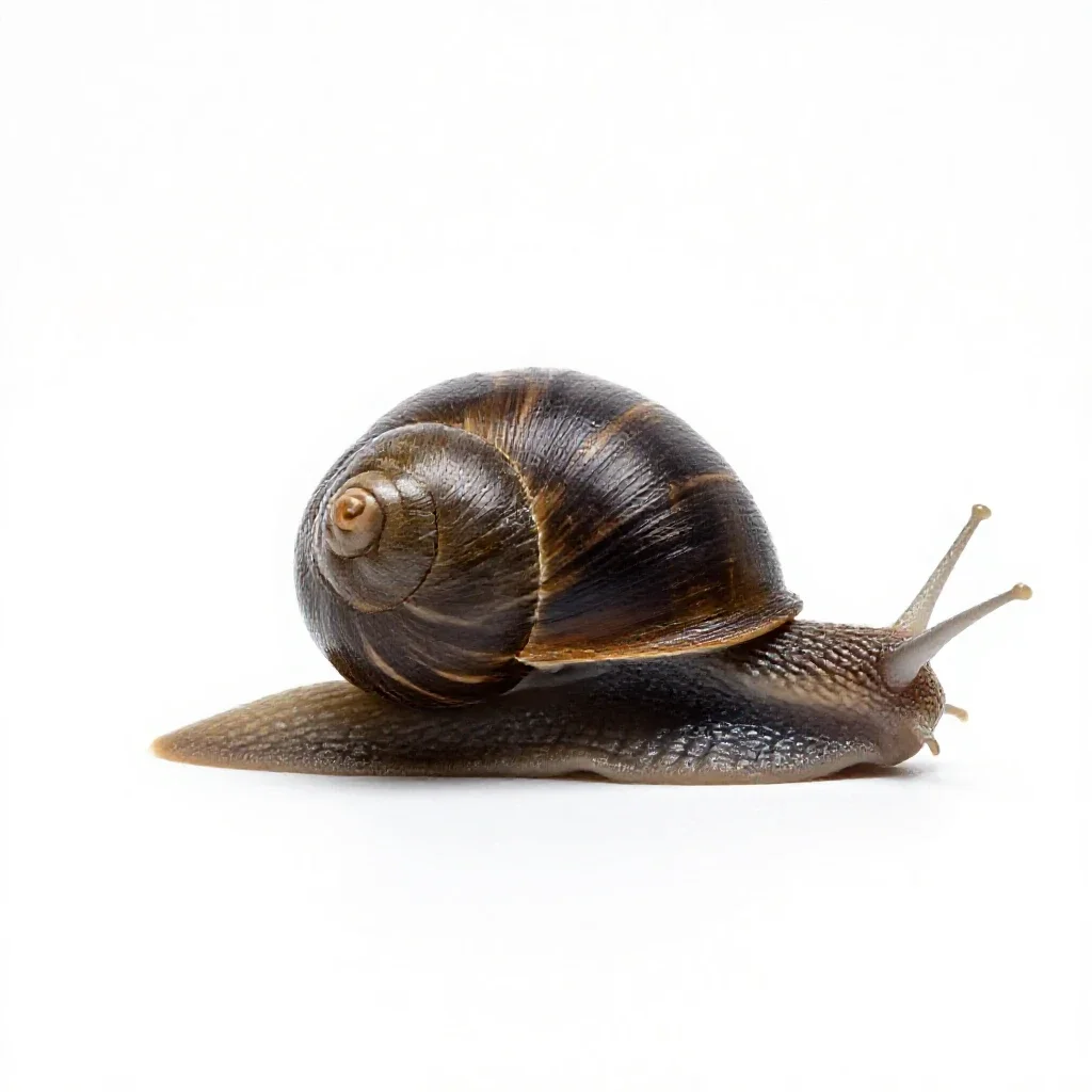 Edible snail isolated on a white background