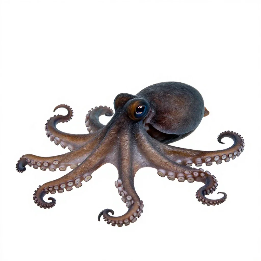 Octopus isolated on a white background