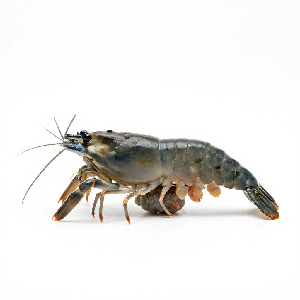 Opossum shrimp isolated on a white background