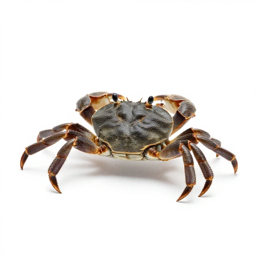 Oyster crab isolated on a white background