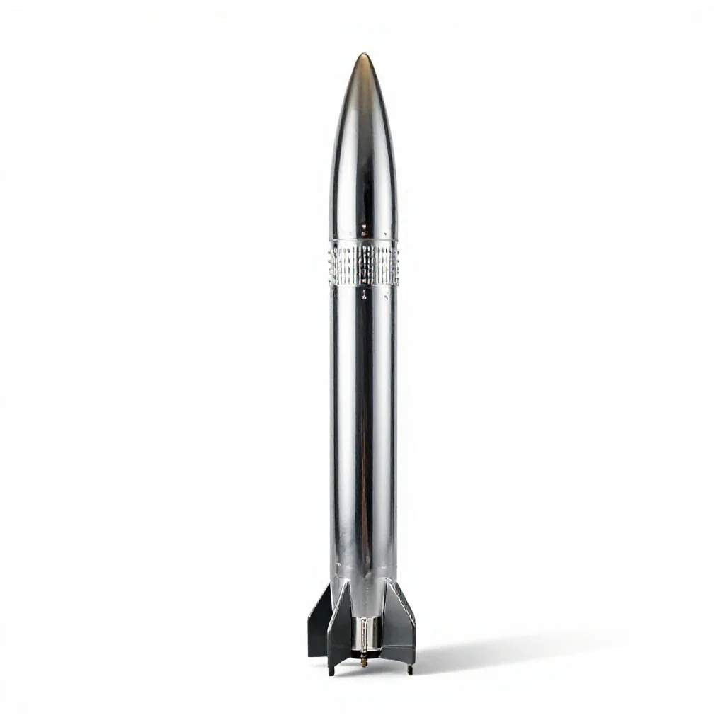 Ballistic missile isolated on a white background