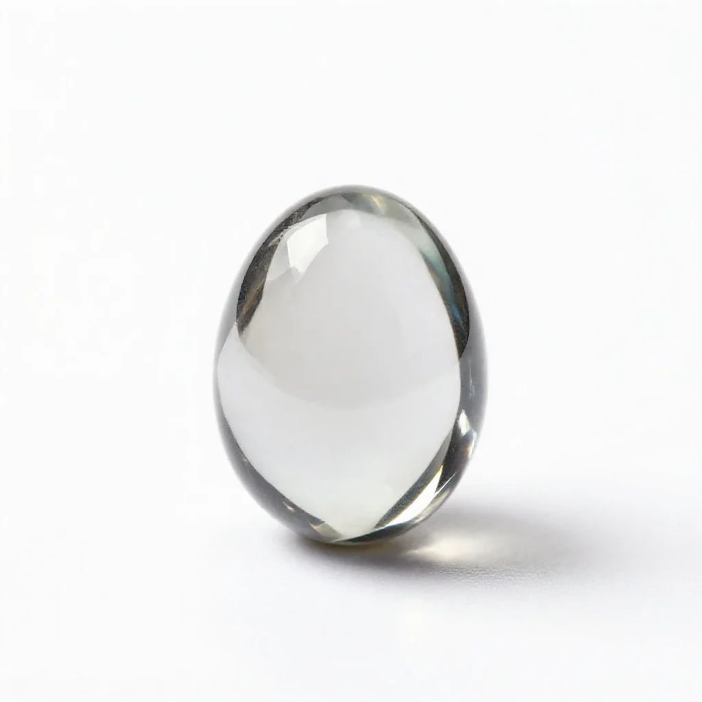 Brilliant pebble isolated on a white background