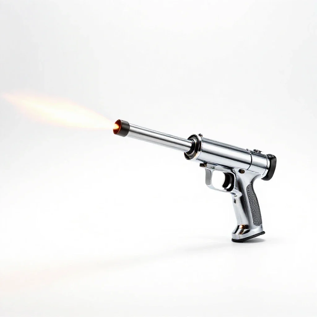 Flamethrower isolated on a white background
