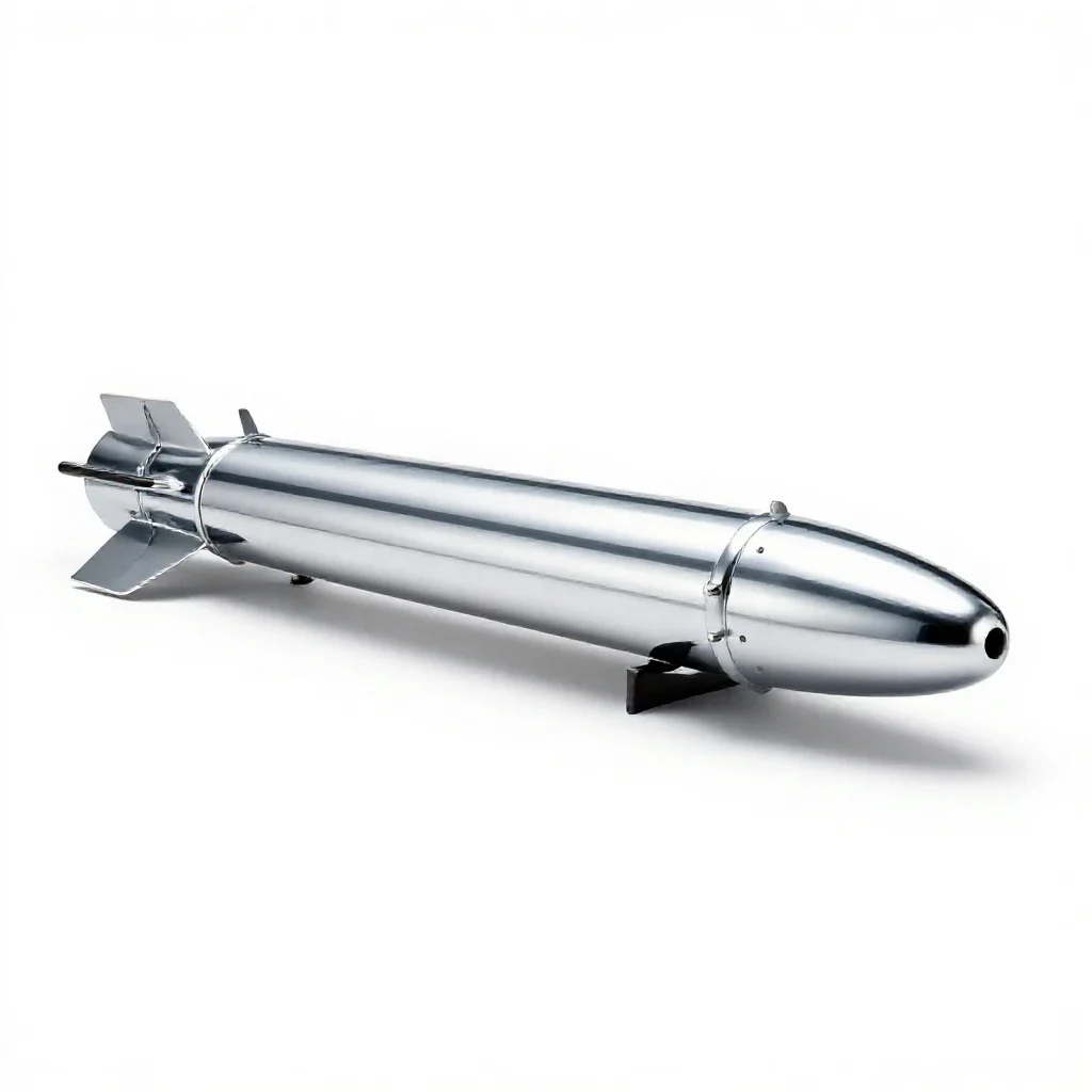 Guided missile isolated on a white background