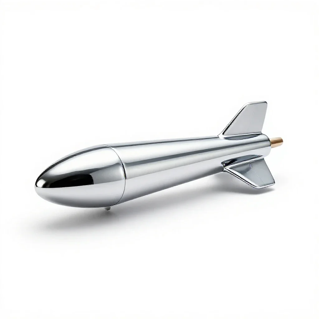 Heat-seeking missile isolated on a white background