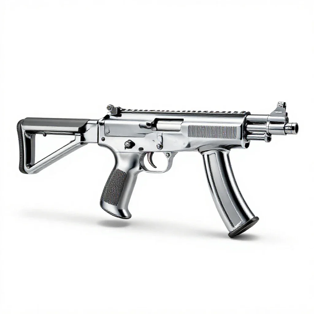 Light machine gun isolated on a white background