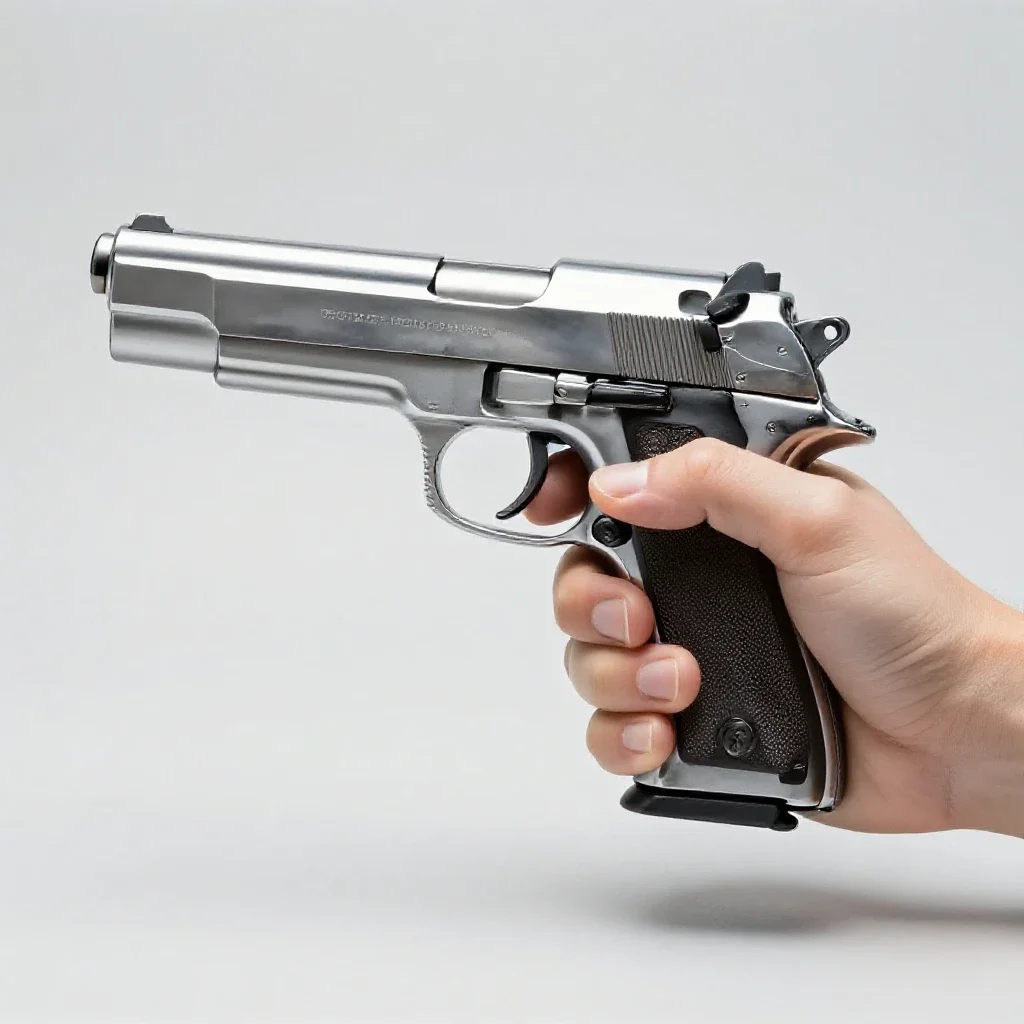 Pistol isolated on a white background