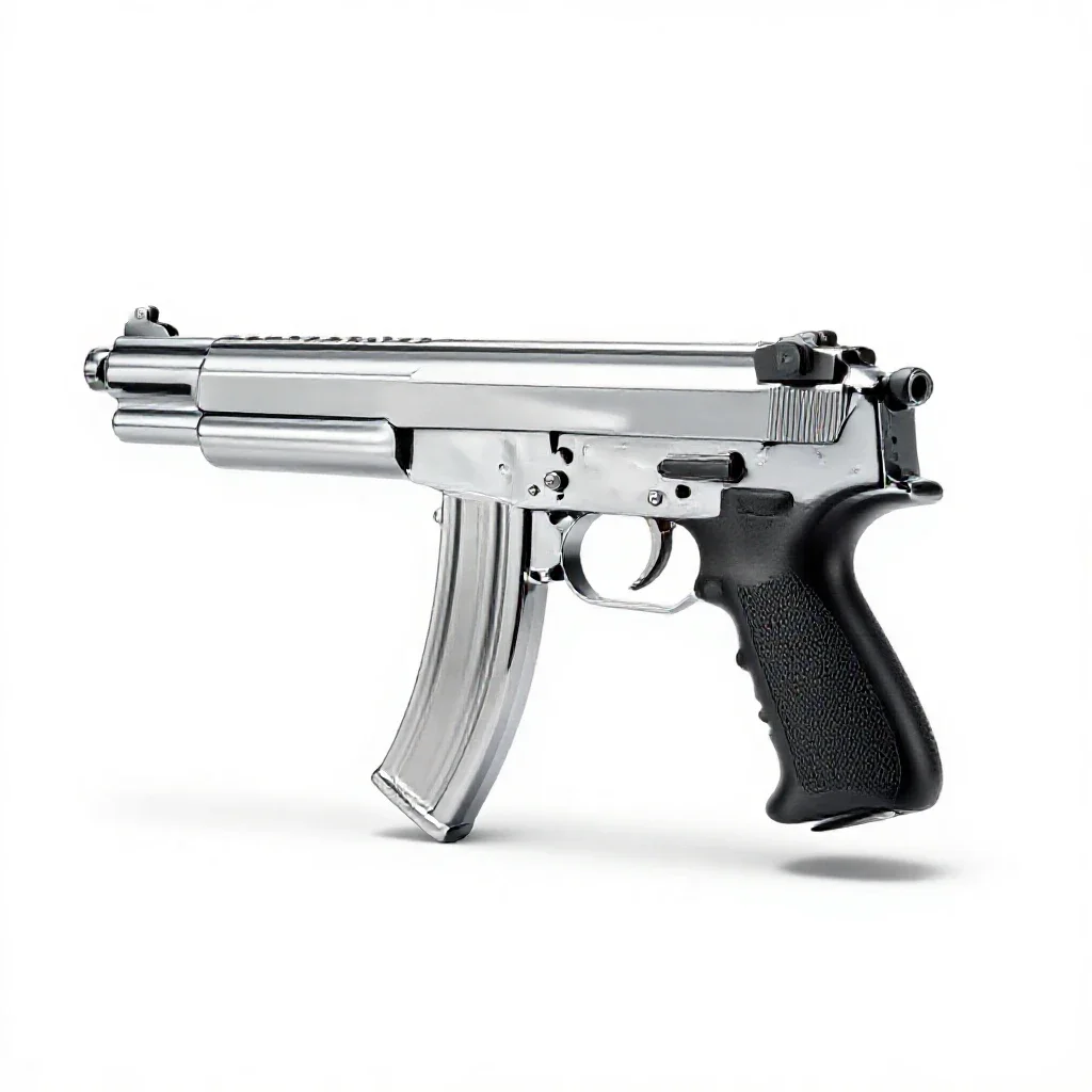 Submachine gun isolated on a white background