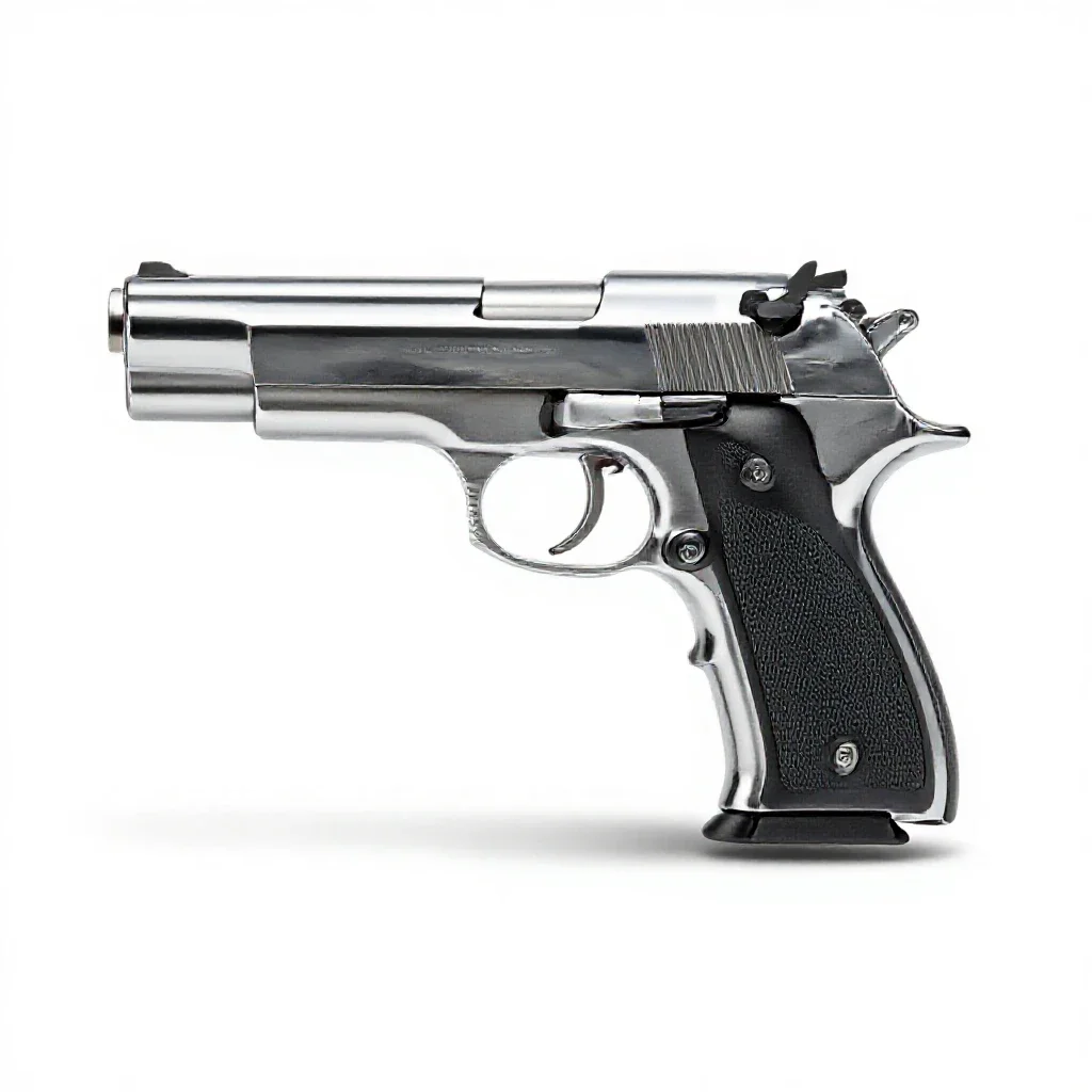 Twenty-two pistol isolated on a white background