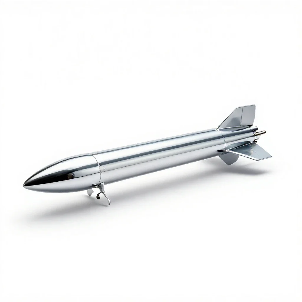 Air-to-ground missile isolated on a white background