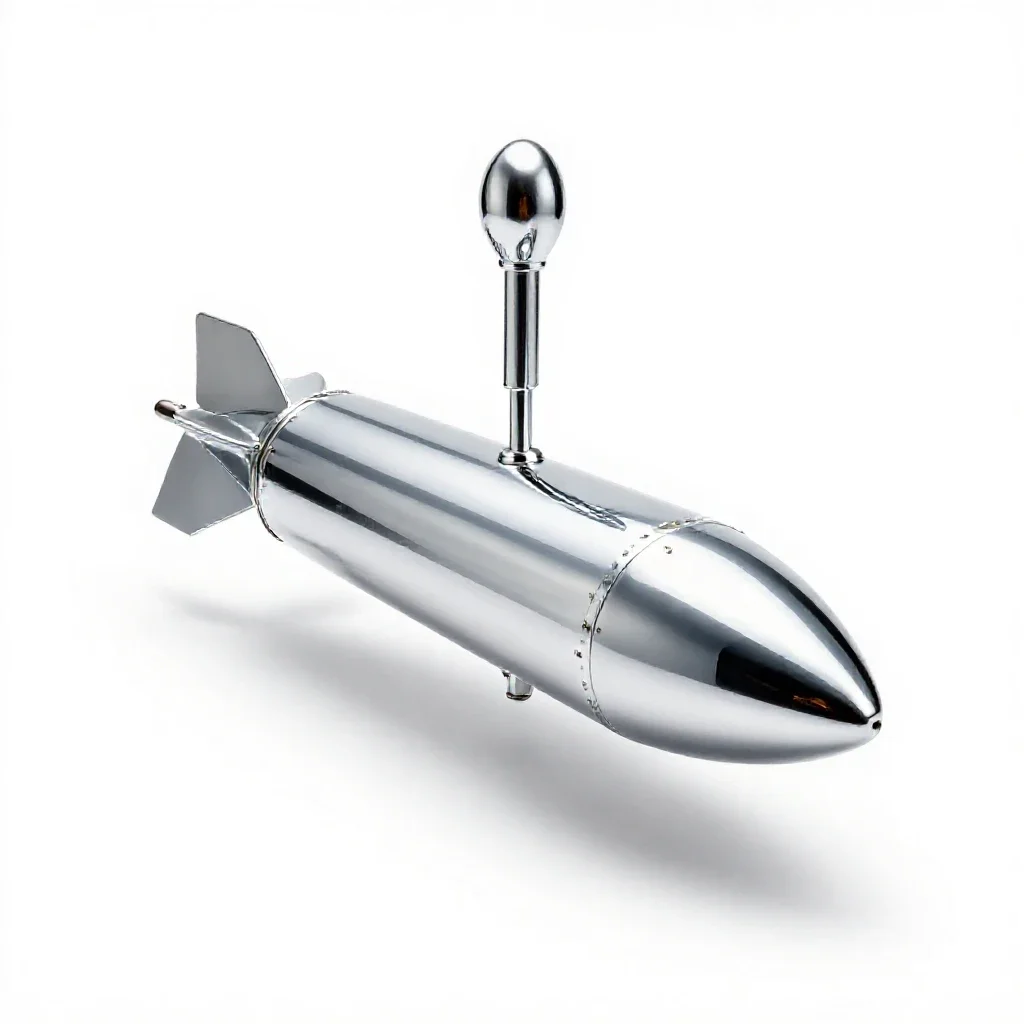 Antiballistic missile isolated on a white background