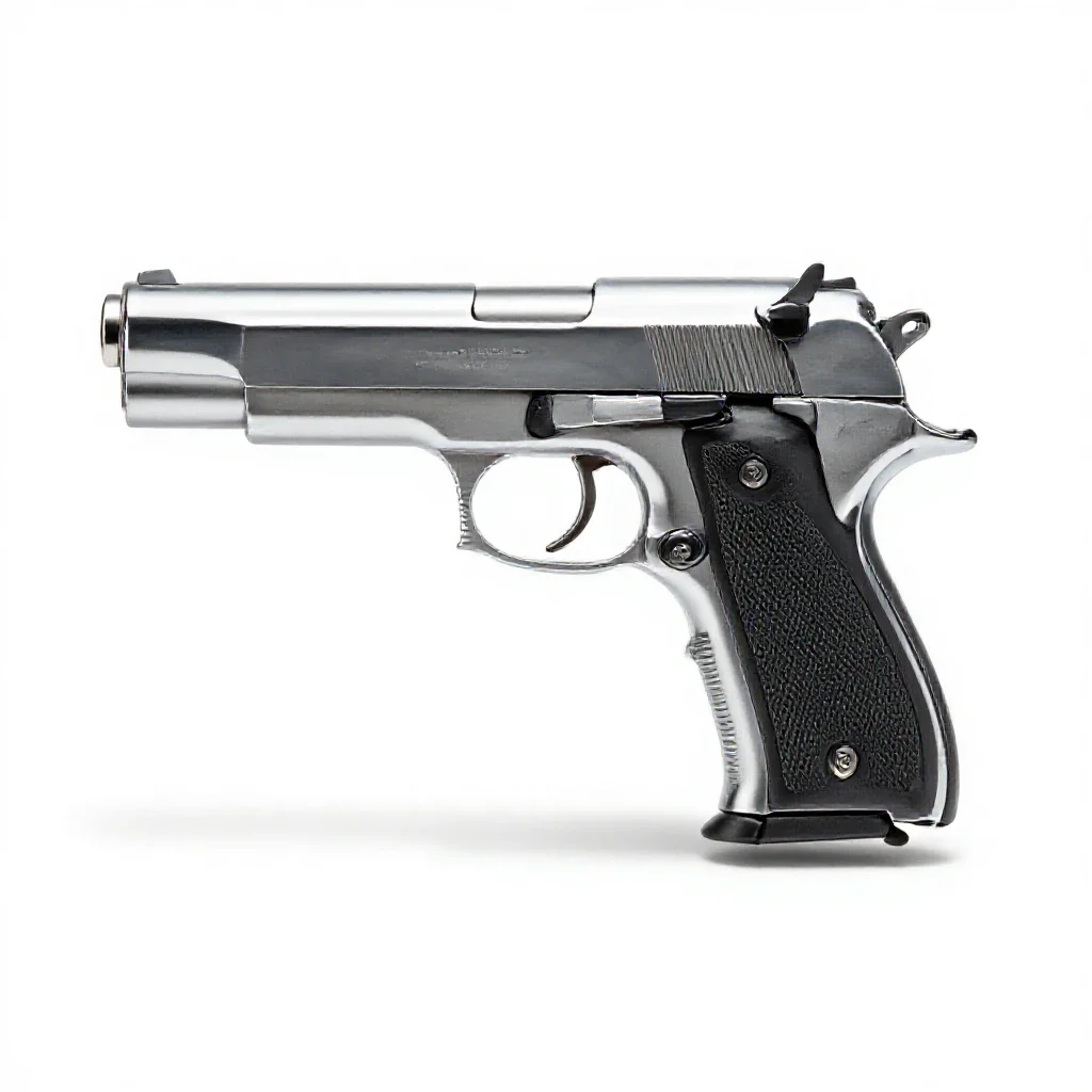 Automatic pistol isolated on a white background