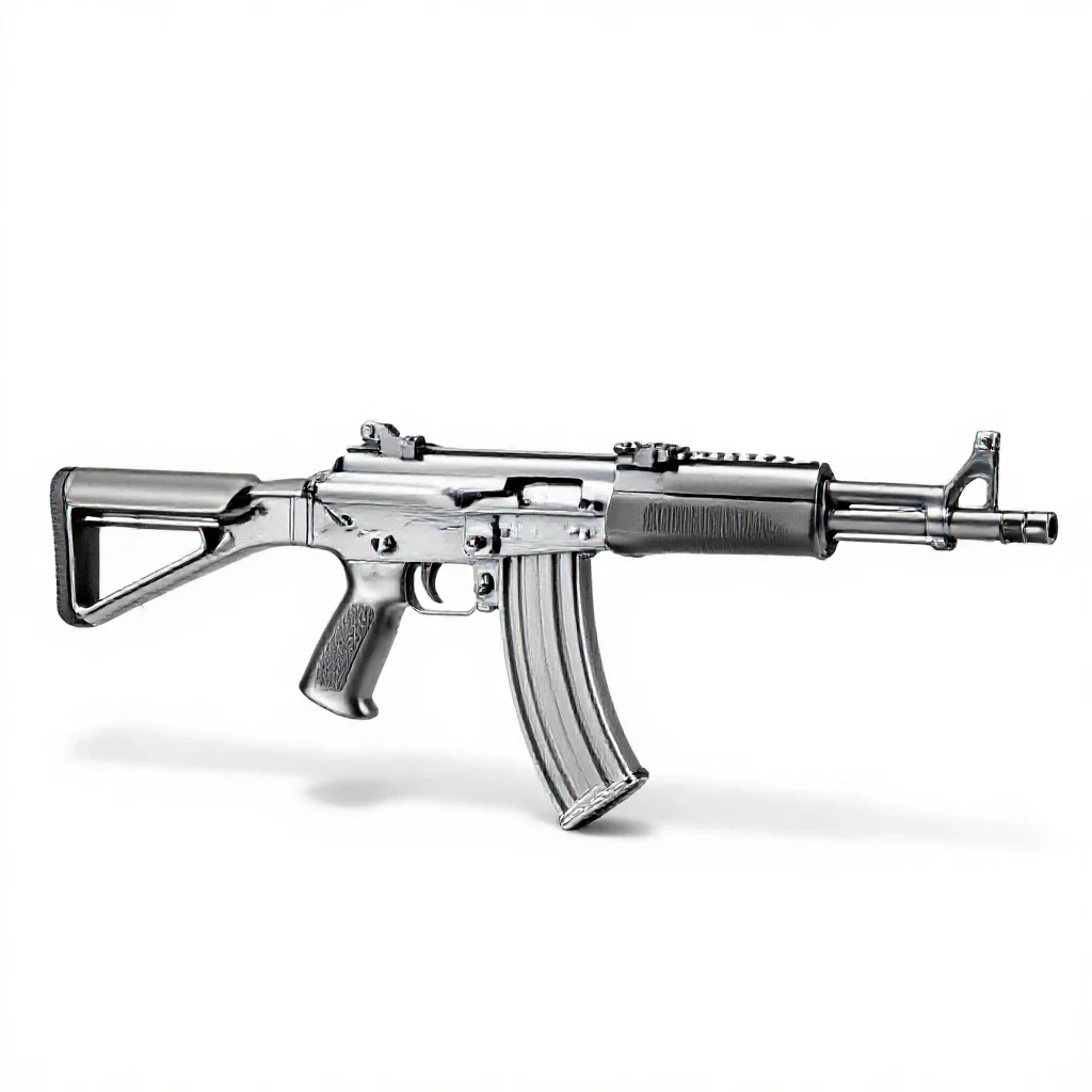 Automatic rifle isolated on a white background
