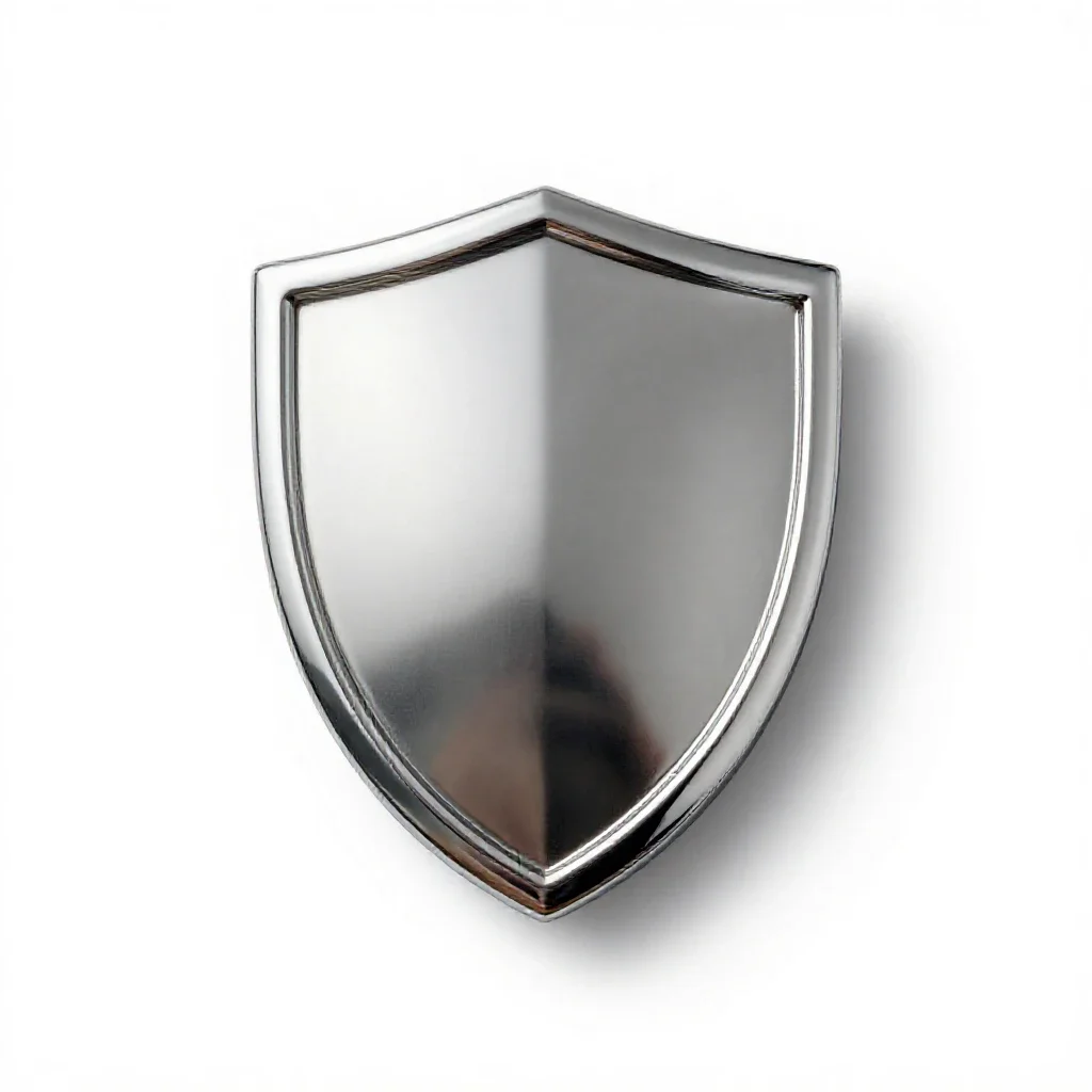 Escutcheon isolated on a white background