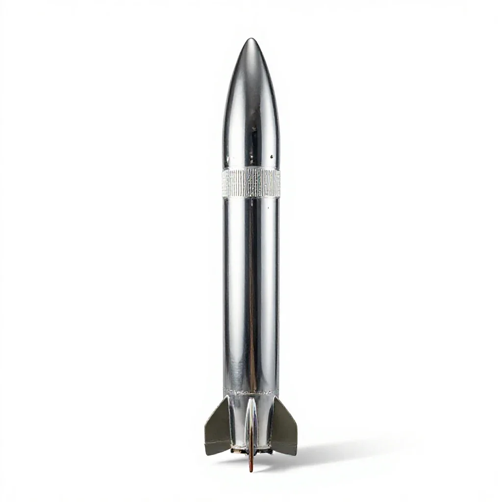 Intercontinental ballistic missile isolated on a white background