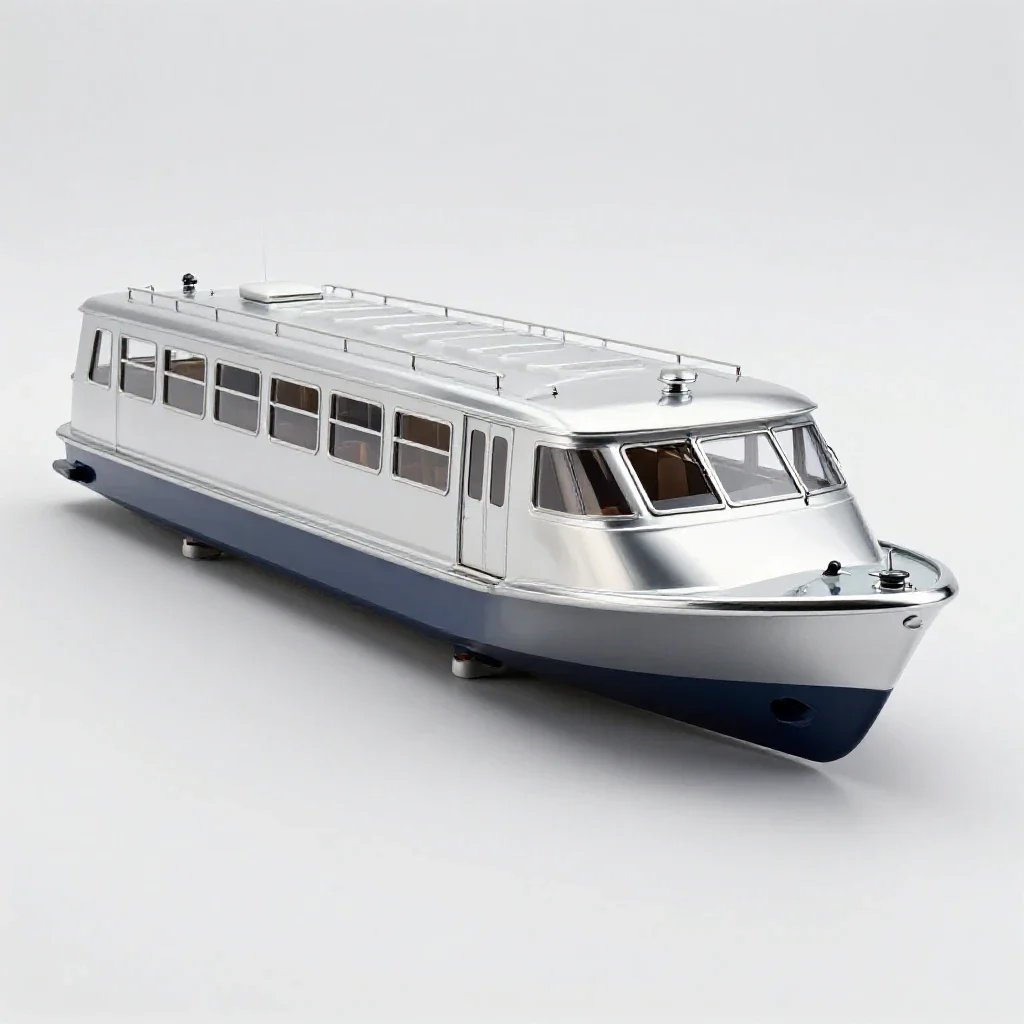 Boat train isolated on a white background