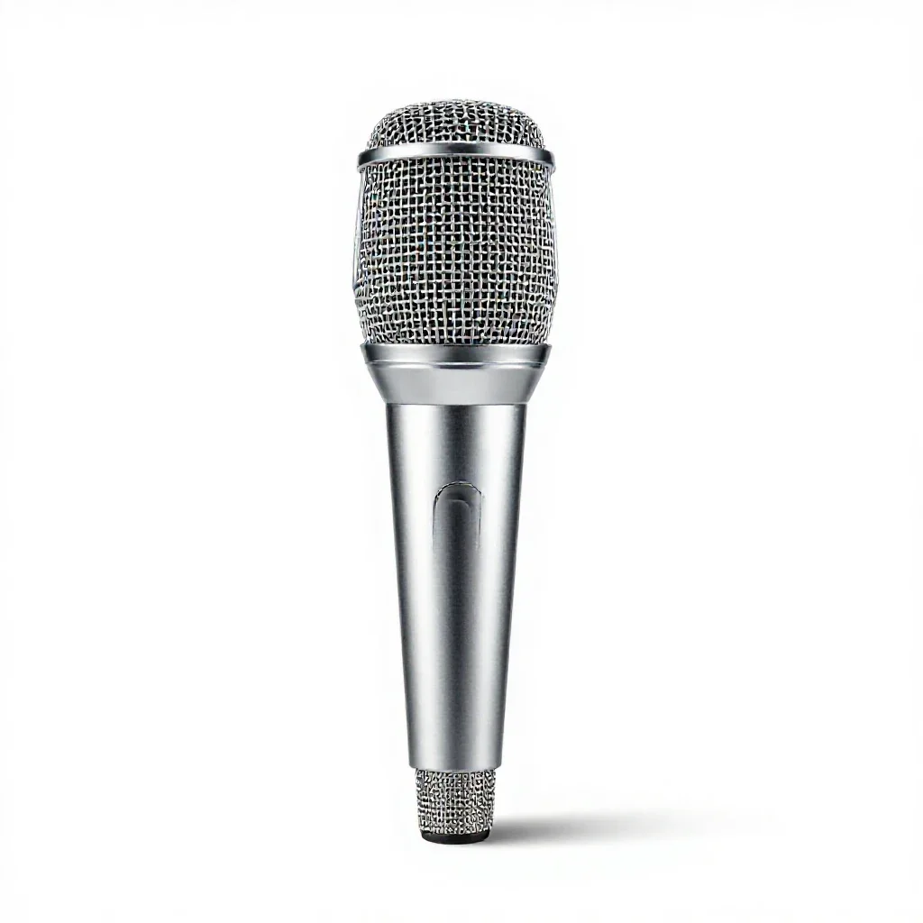 Cardioid microphone isolated on a white background