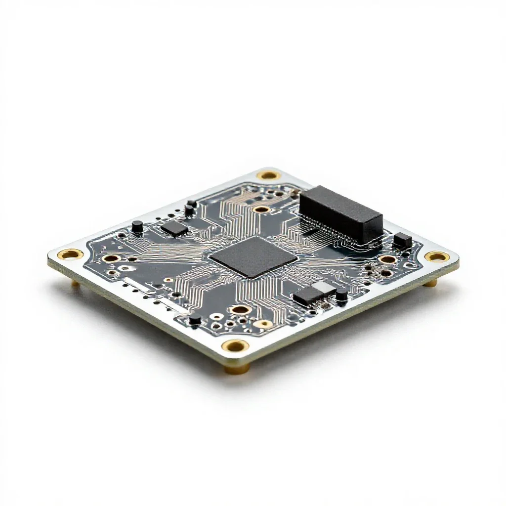 Circuit board isolated on a white background