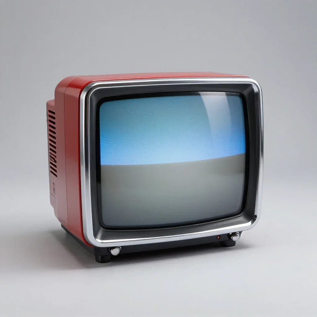 Color television isolated on a white background