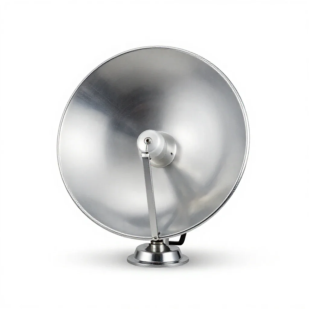 Communications satellite isolated on a white background