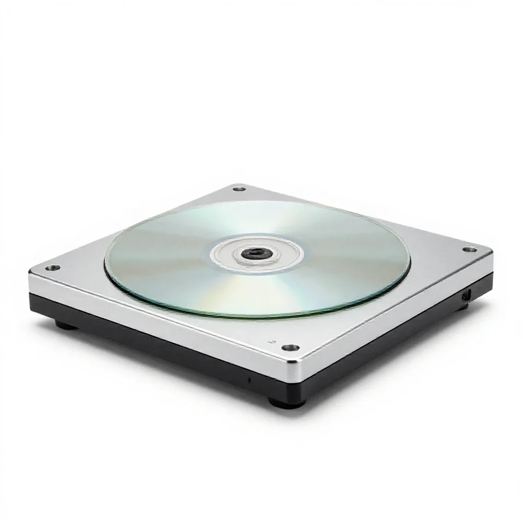 Compact-disk burner isolated on a white background