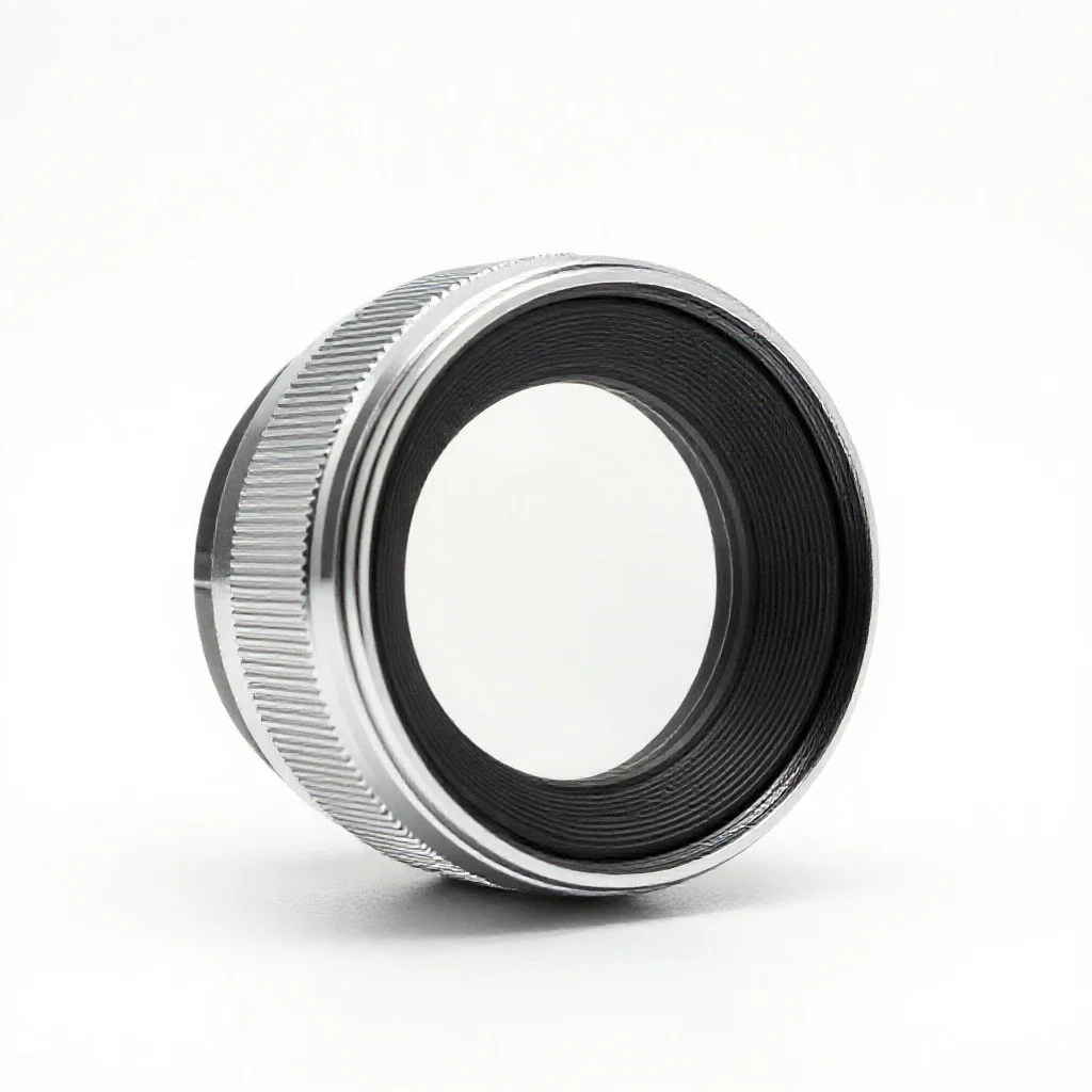 Converging lens isolated on a white background